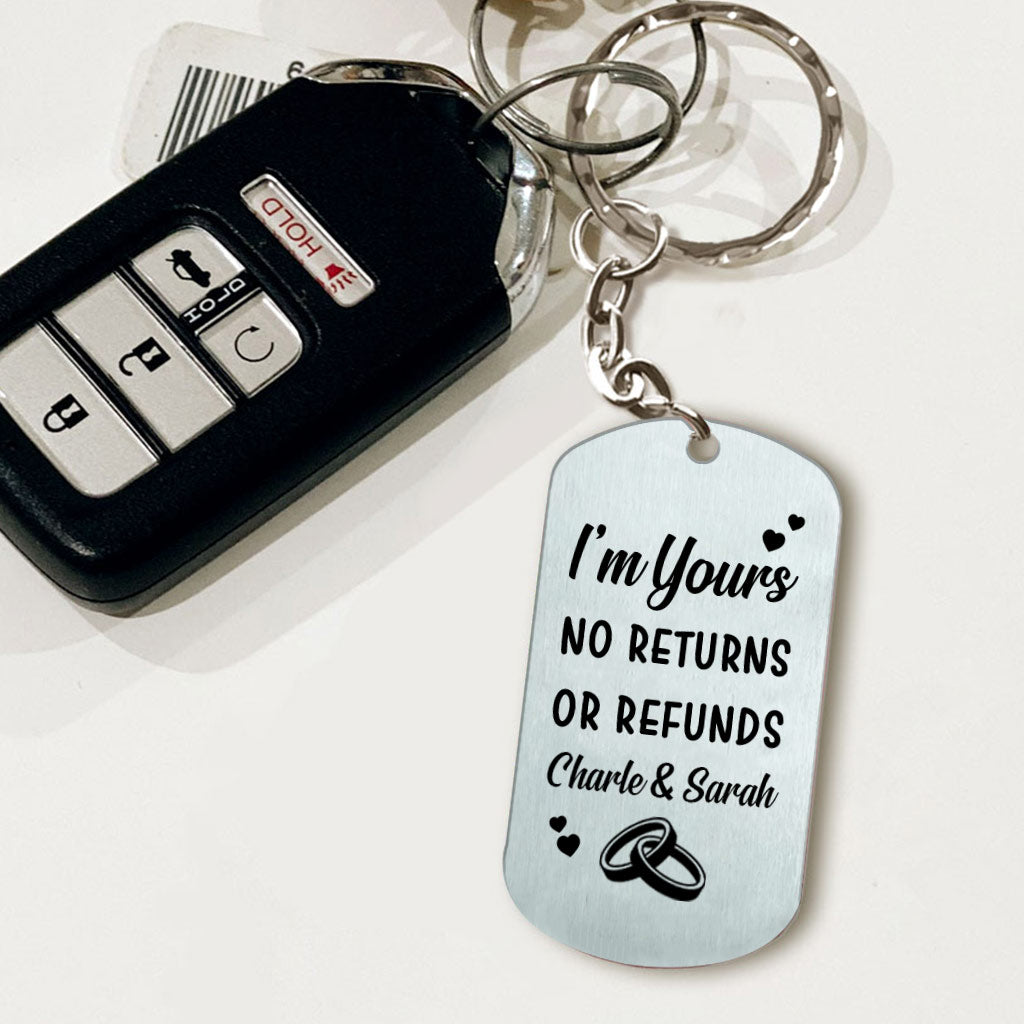 I'm Yours - Couple gift for husband, boyfriend, wife, girlfriend - Personalized Stainless Steel Keychain