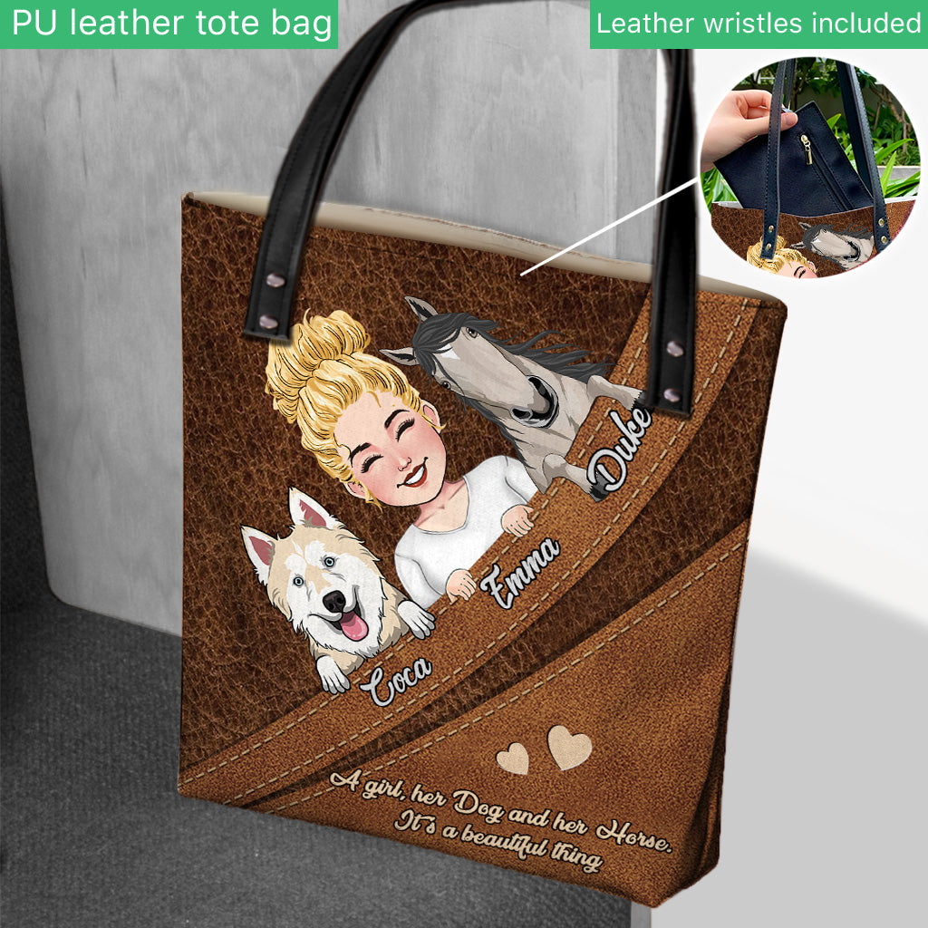 What A Beautiful Thing - Personalized Horse Tote Bag