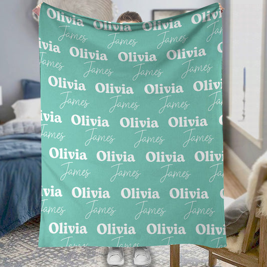 Custom Name Pattern - Personalized Bestie Blanket