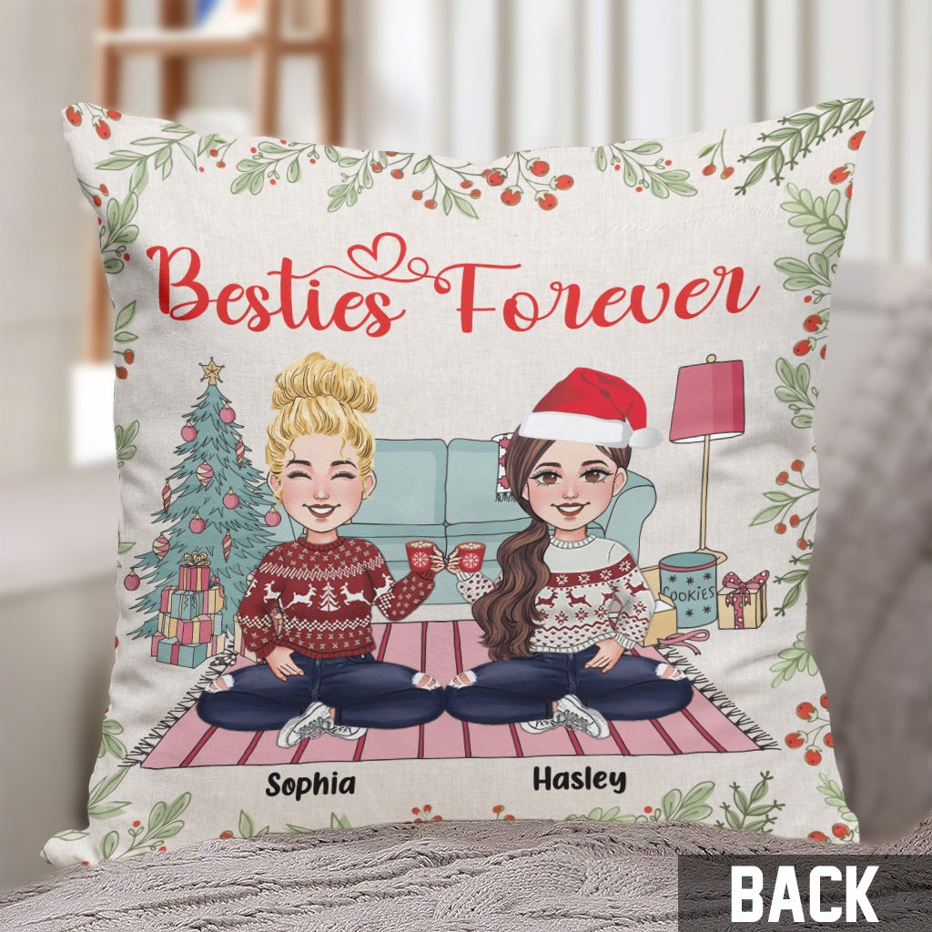 Besties Forever - Personalized Bestie Throw Pillow