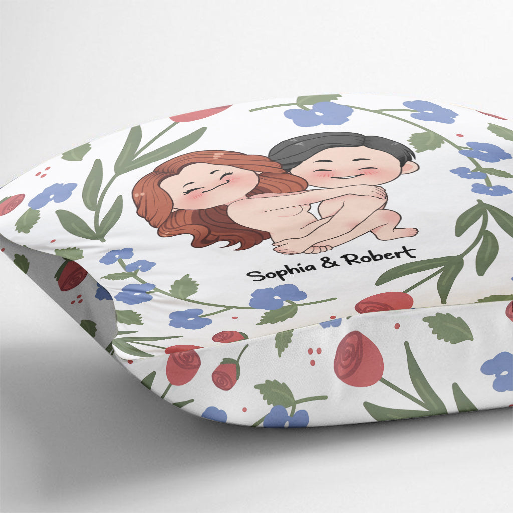 Rose Are Red Violet Are Sick - Personalized Couple Throw Pillow