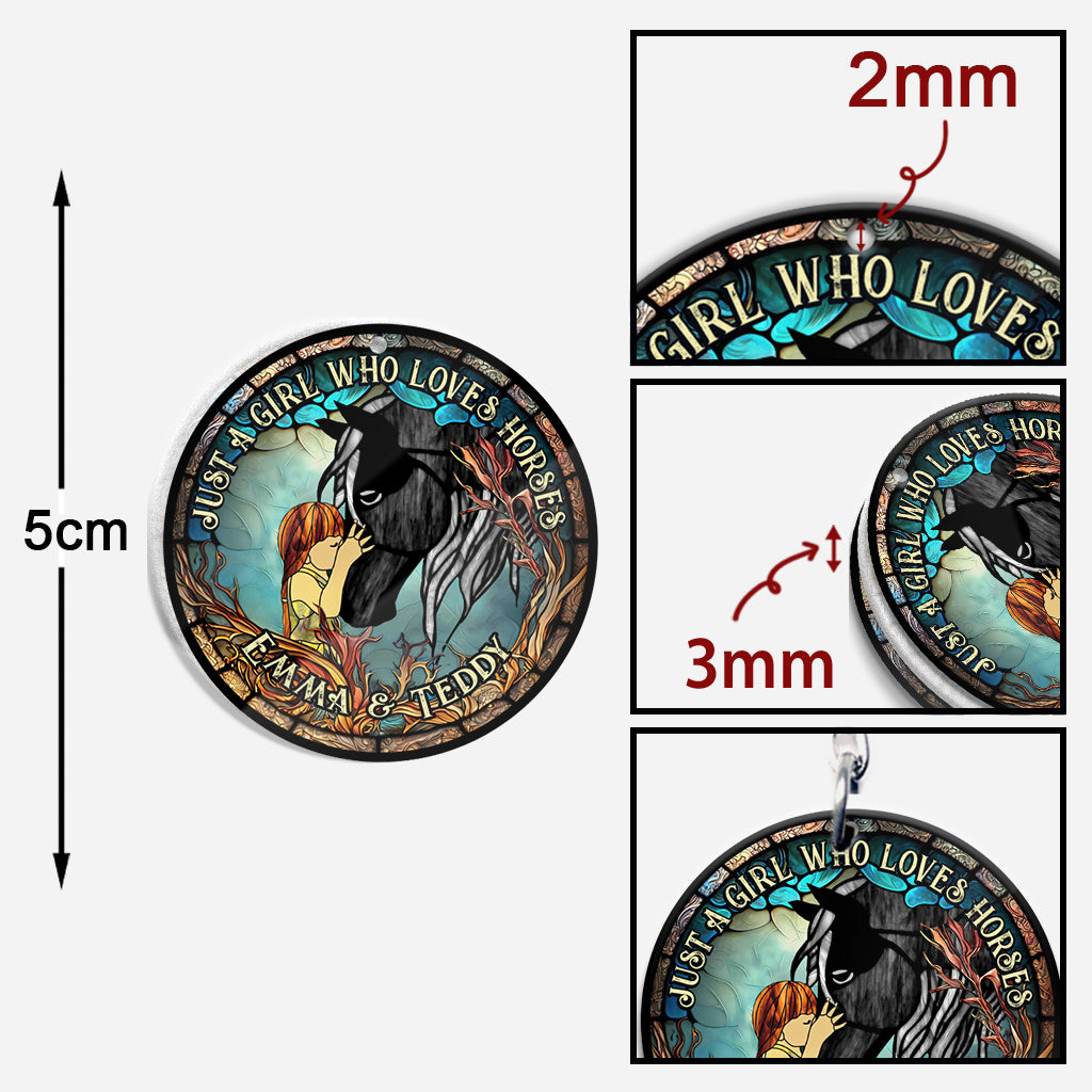 Just A Girl Who Loves Horses - Personalized Horse Keychain