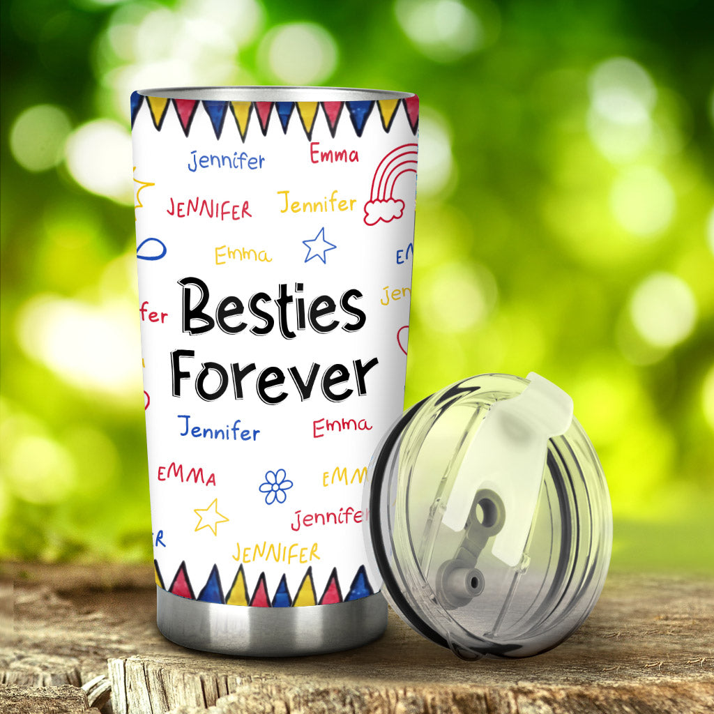 Besties Forever - Gift for friend - Personalized Tumbler