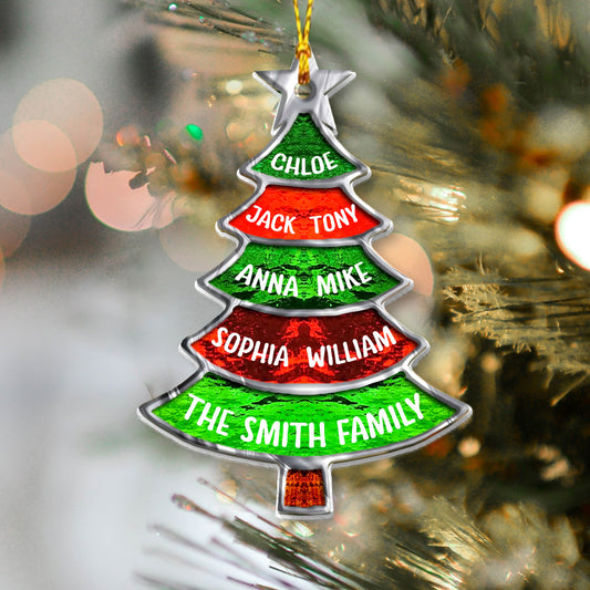 Family Christmas Tree - Personalized Family Ornament