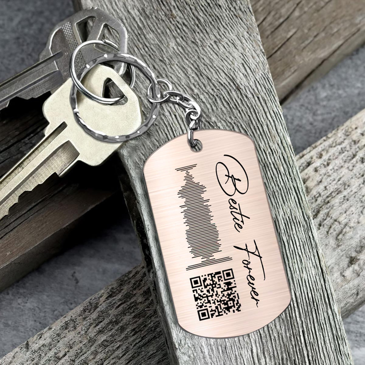 Chanson personnalisée « Meilleure amie pour toujours » - Porte-clés personnalisé en acier inoxydable « Meilleure amie pour toujours »