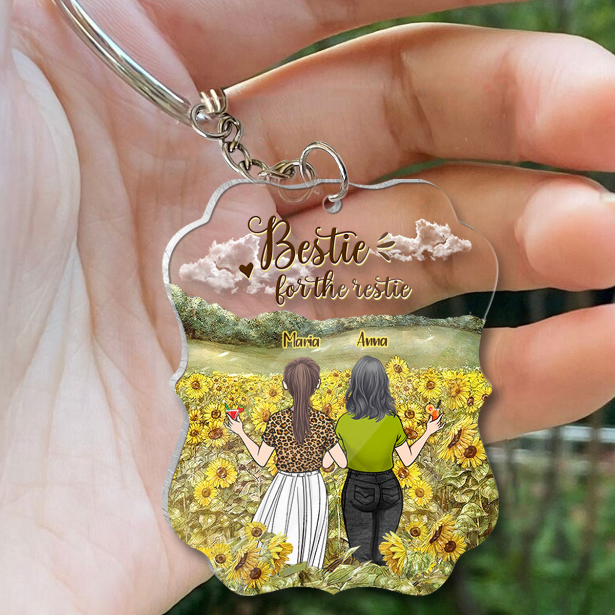 Bestie Forever - Bestie gift for sister - Personalized Keychain