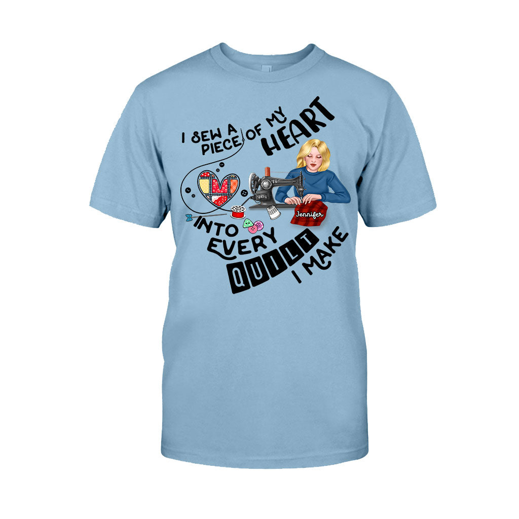 Je couds un morceau de mon cœur - T-shirt et sweat à capuche personnalisés