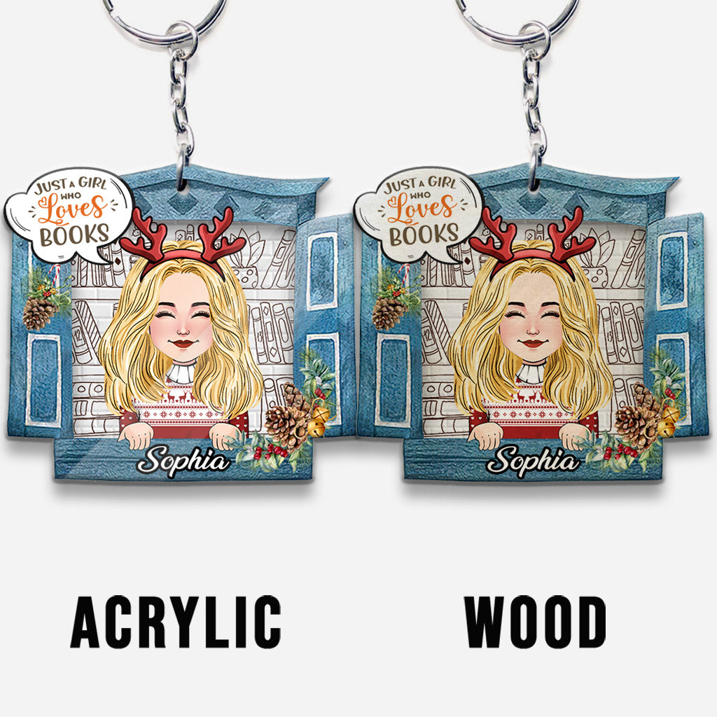 Just A Girl Who Loves Books - Personalized Book One-sided Keychain