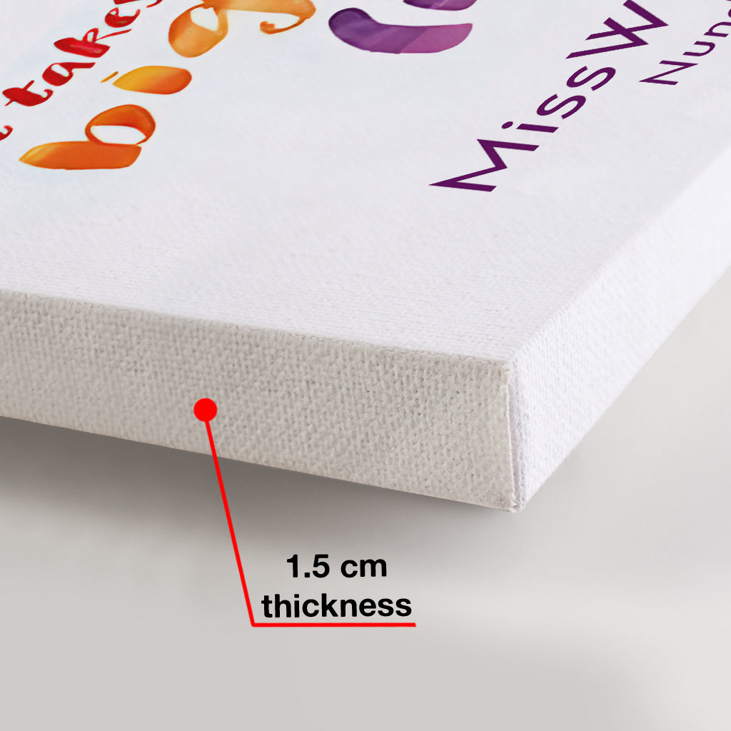 It Takes A Big Heart To Shape Little Minds - Personalized Teacher Canvas And Poster