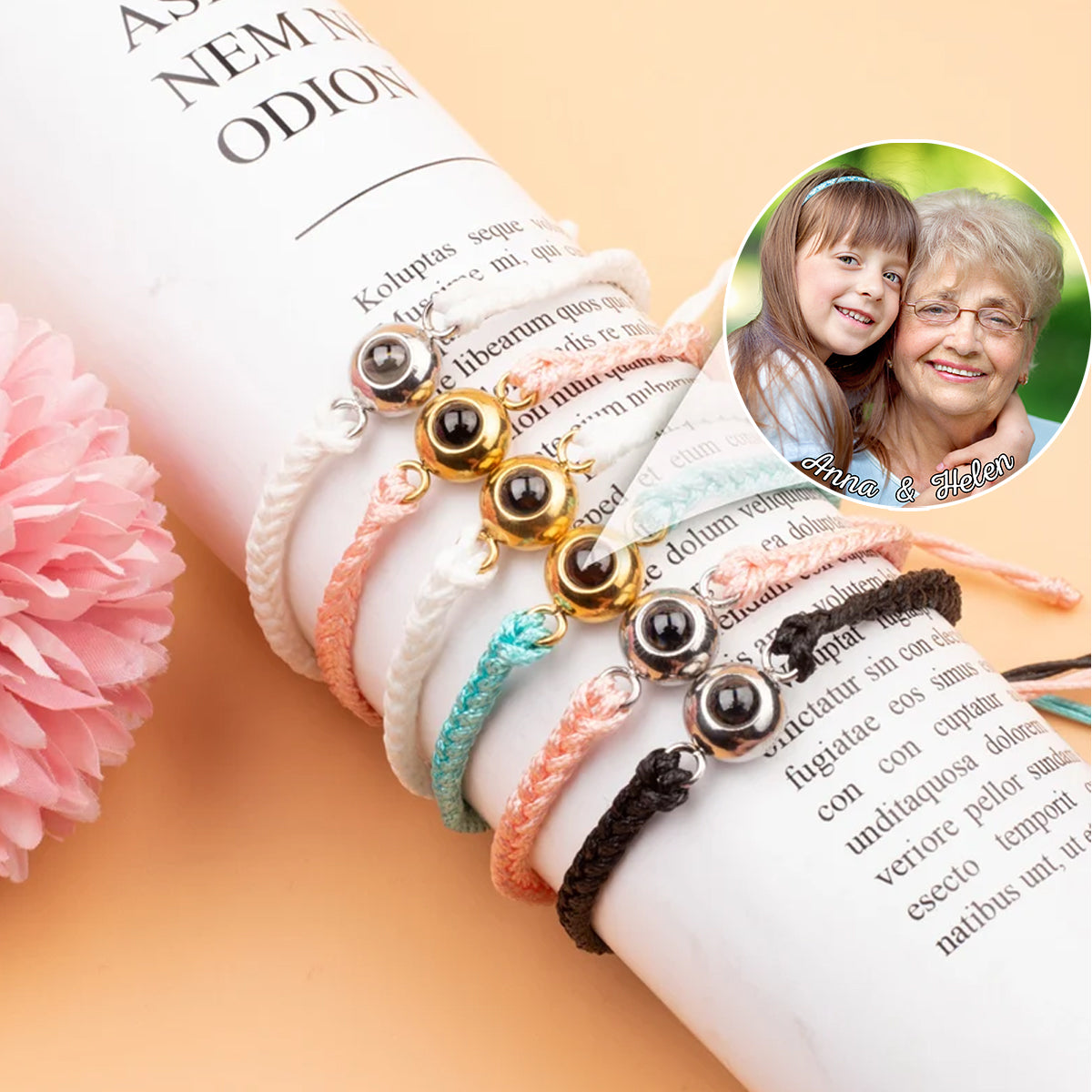 My Grandkids - Gift for grandma - Personalized Projection Bracelet