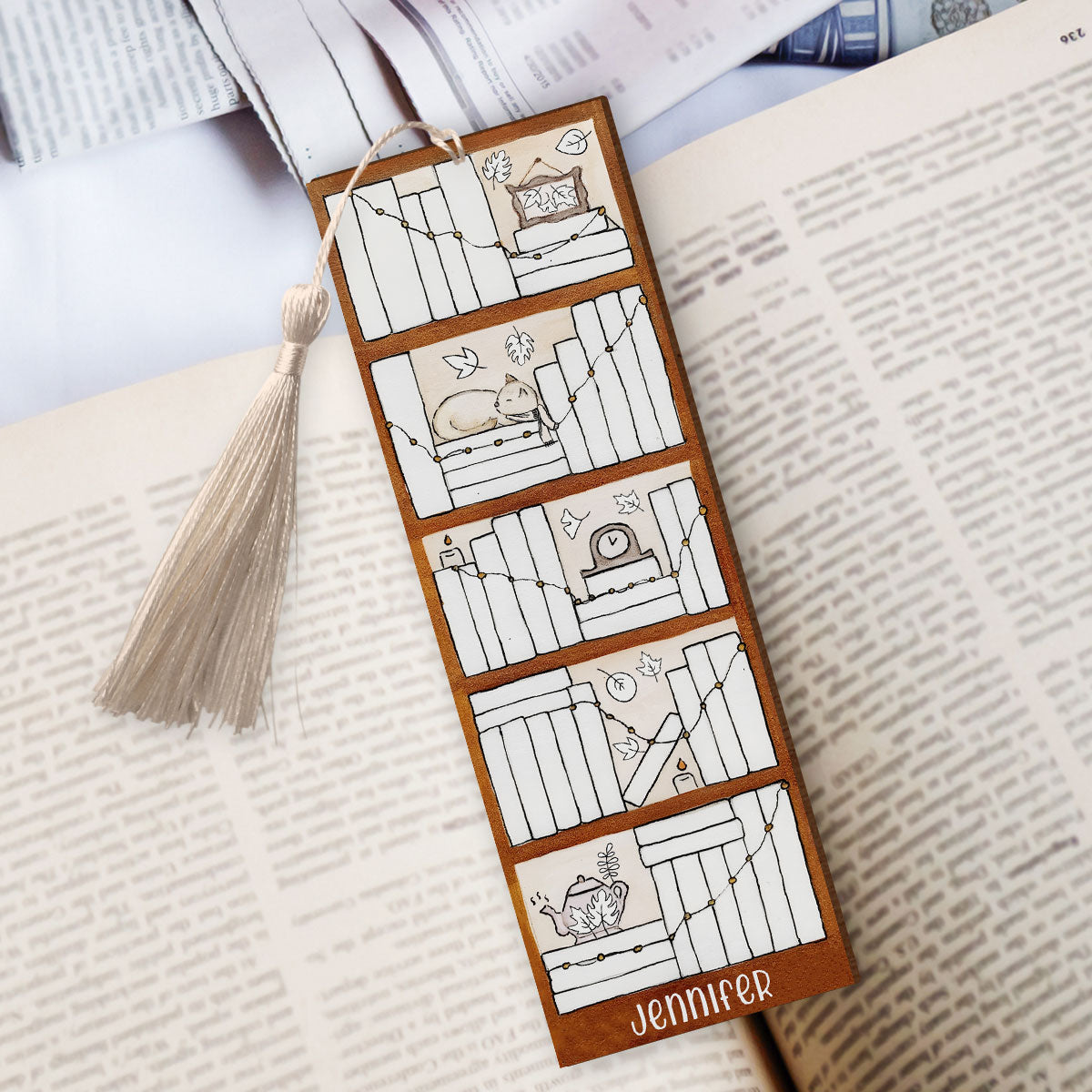 Four Seasons Reading Tracker - Personalized Book Bookmark