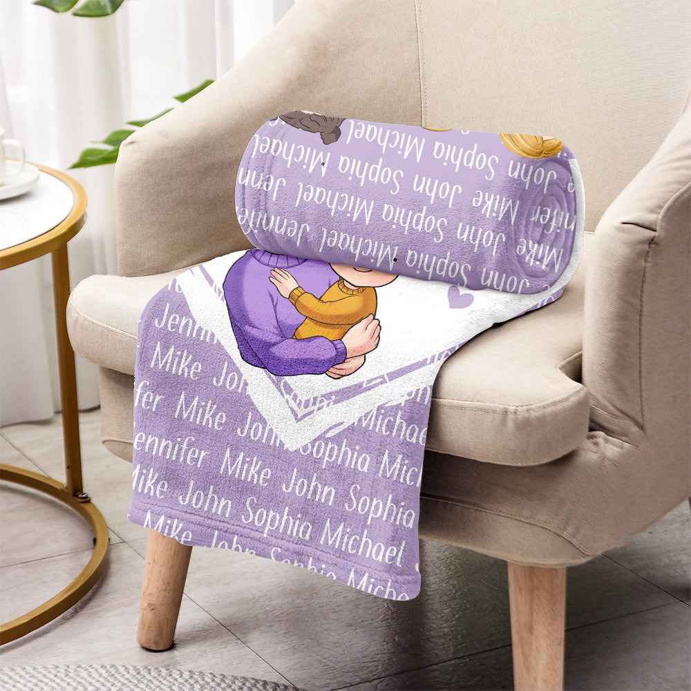 Grandma/Nana/Gigi We Love You - Personalized Grandma Blanket