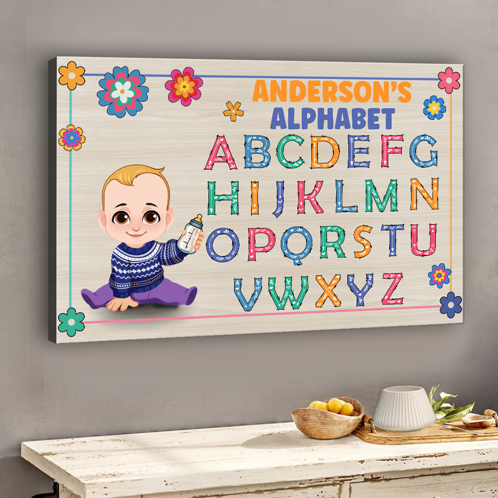 Alphabet Poster - Personalized Kid Canvas And Poster