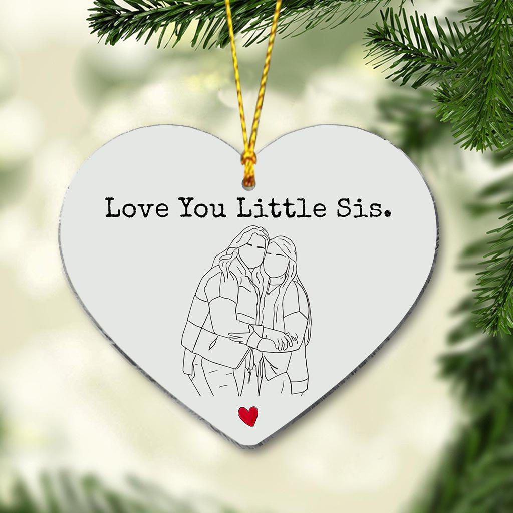 Love You Lil Sis - Personalized Sister Ornament