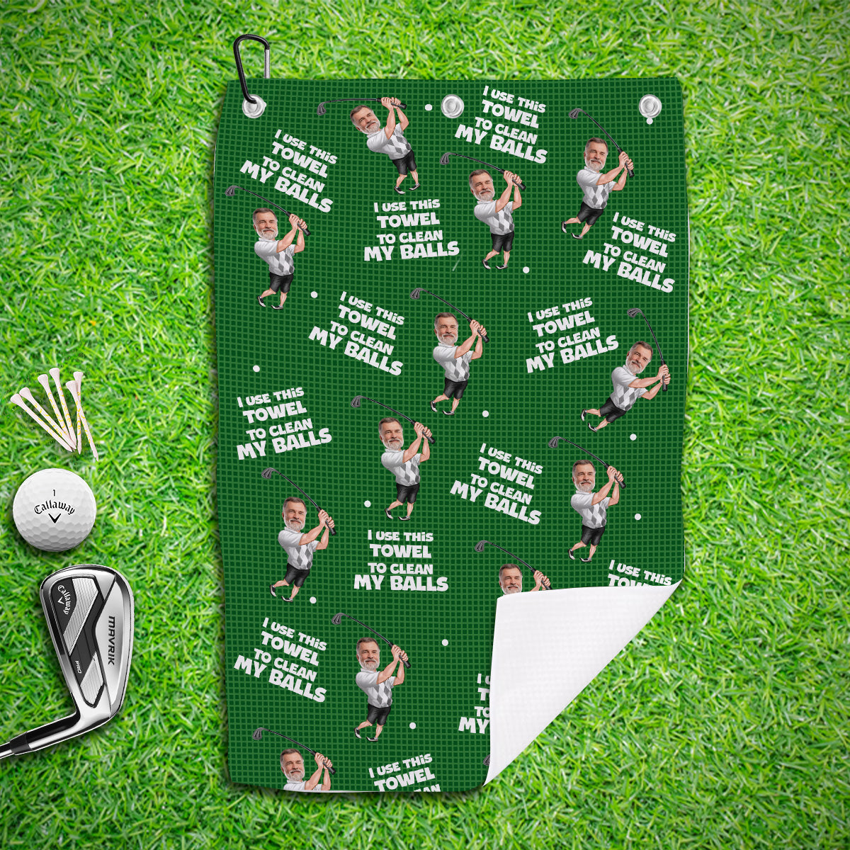 I Use This Towel To Clean My Balls - Golf gift for dad, husband, boyfriend, him - Personalized Golf Towel