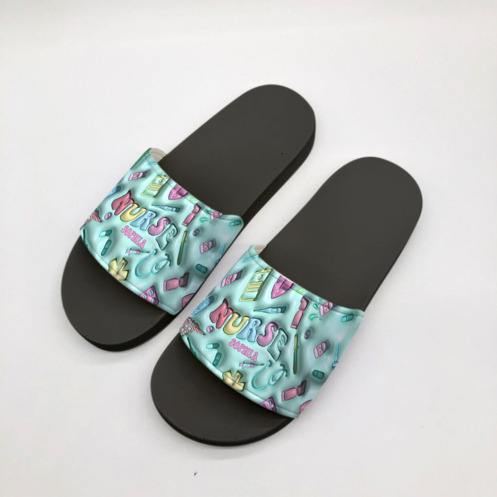 Nurse Life - Personalized Nurse Slide Sandals