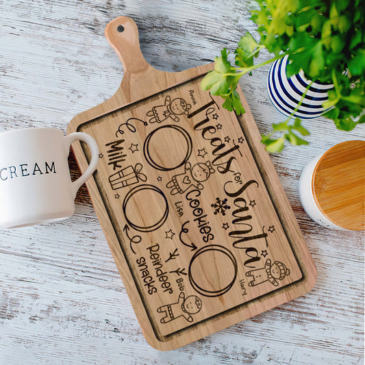 Treats For Santa - Personalized Family Cutting Board