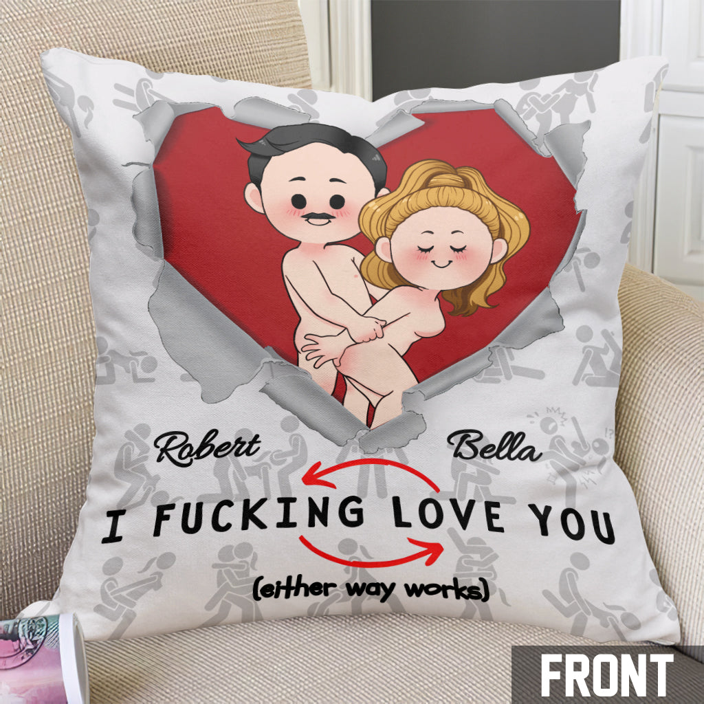 I Love You - Personalized Couple Throw Pillow