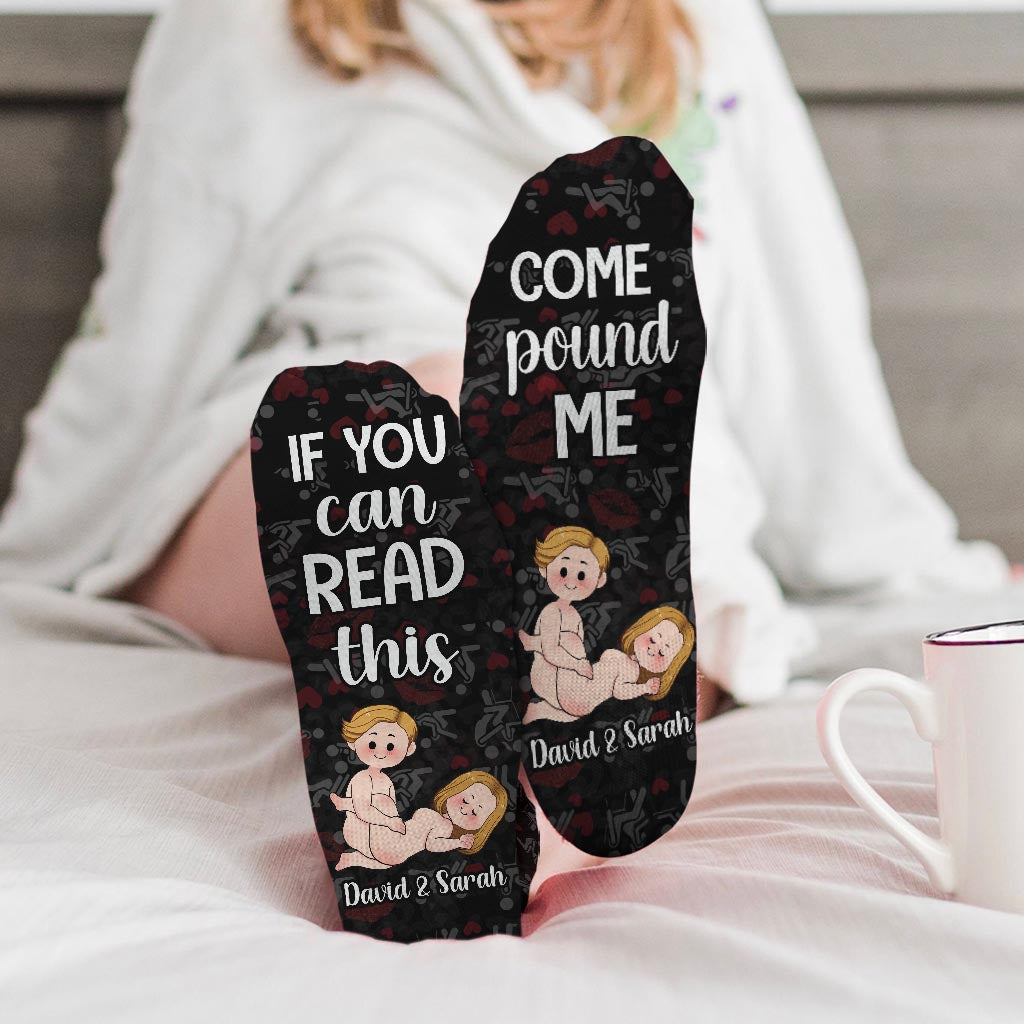 If You Can Read This - Personalized Couple Socks