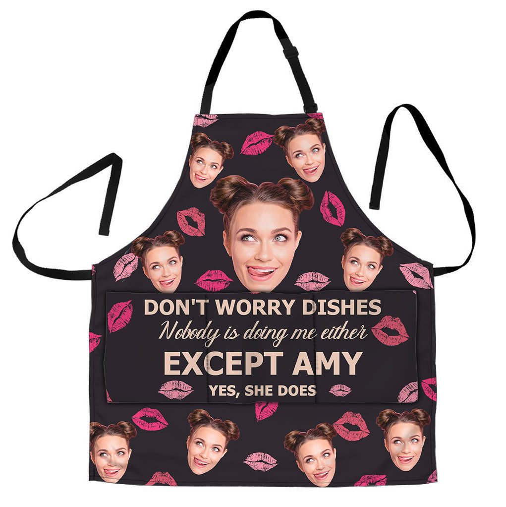Don't Worry Dishes - Couple gift for husband, wife, girlfriend, boyfriend - Personalized Apron