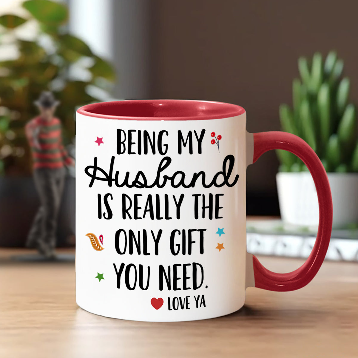 Being My Husband - Personalized Husband And Wife Accent Mug