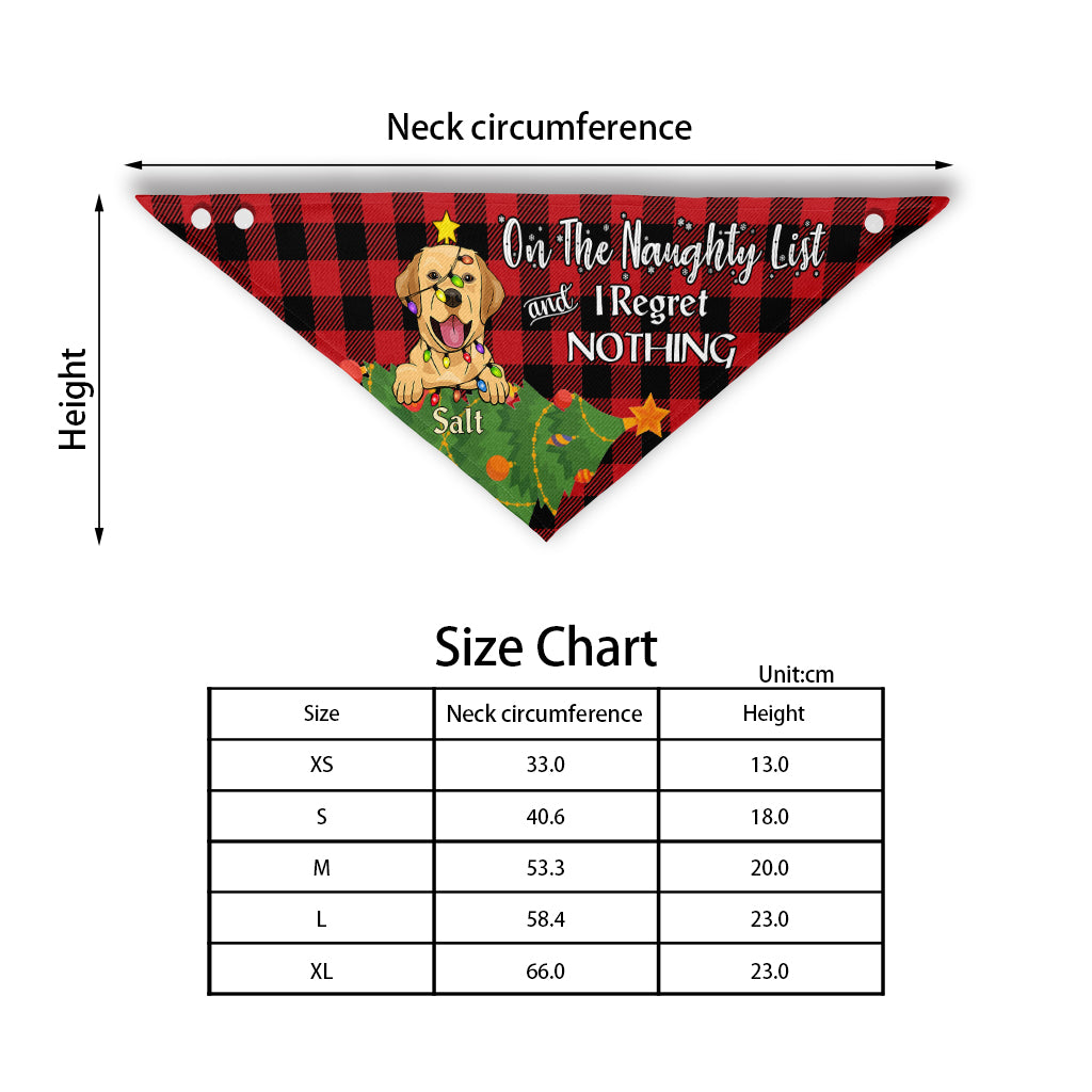 Auf der Liste der Unartigen - Personalisiertes Hundehalstuch