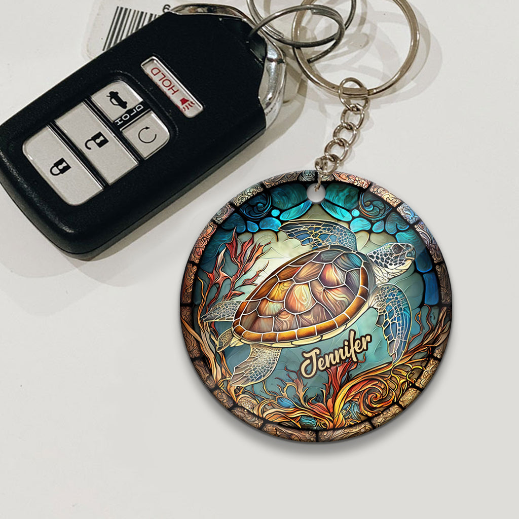 Love Turtles - Personalized Turtle Keychain