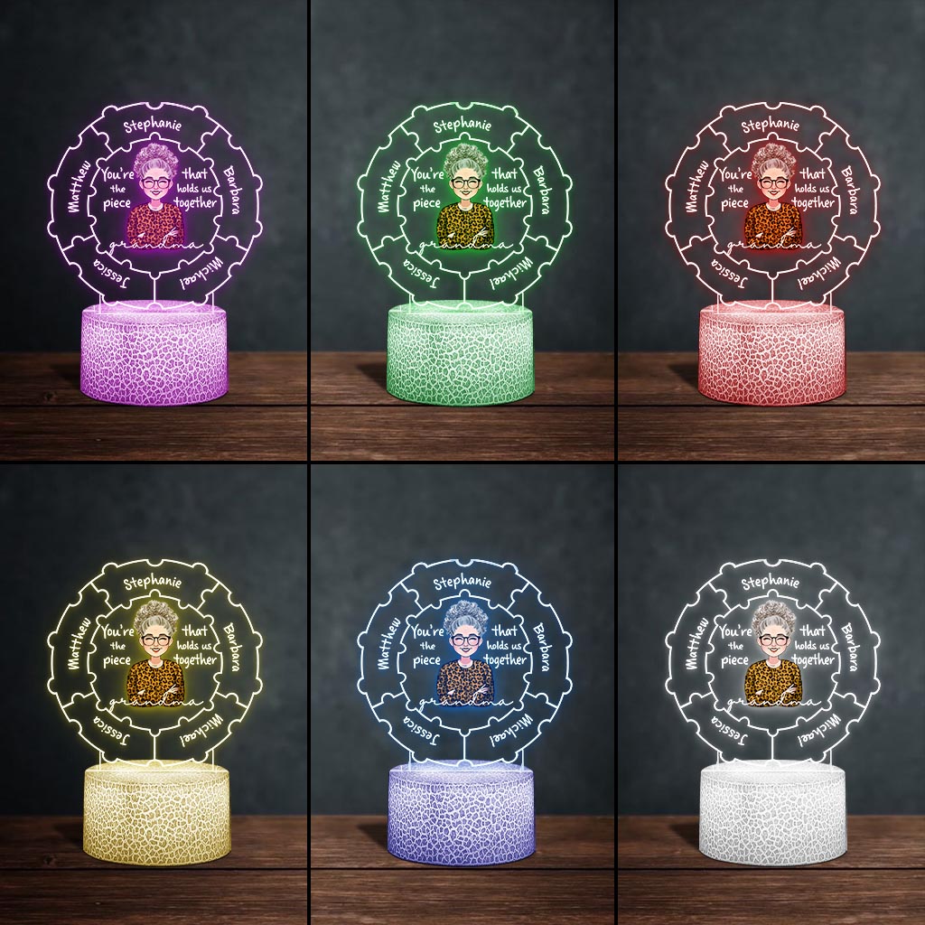 Mom Qualities - Gift for mom, grandma, wife - Personalized Shaped Plaque Light Base