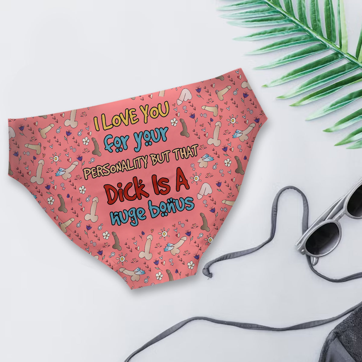 I Love You For Your Personality - Personalized Couple Women Briefs