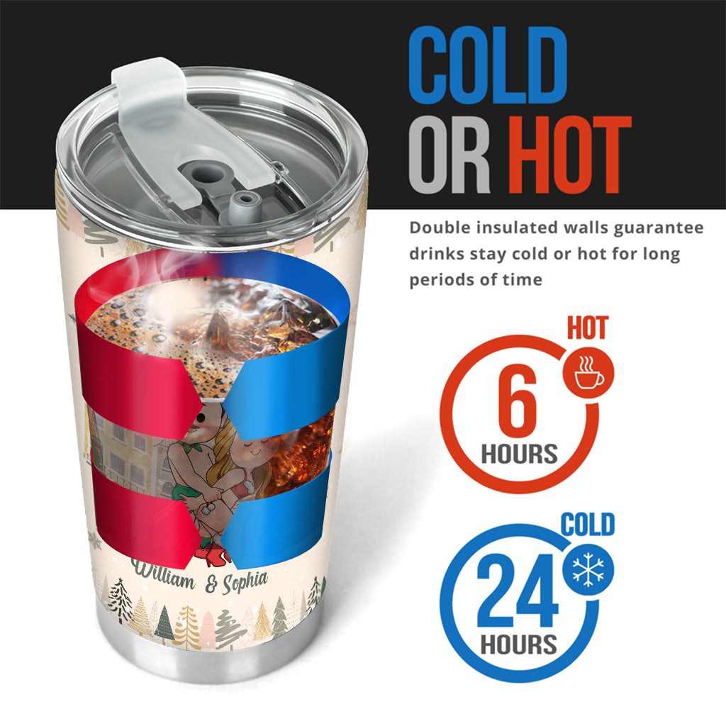 Weihnachten naht in Poundtown – personalisierter Paar-Trinkbecher