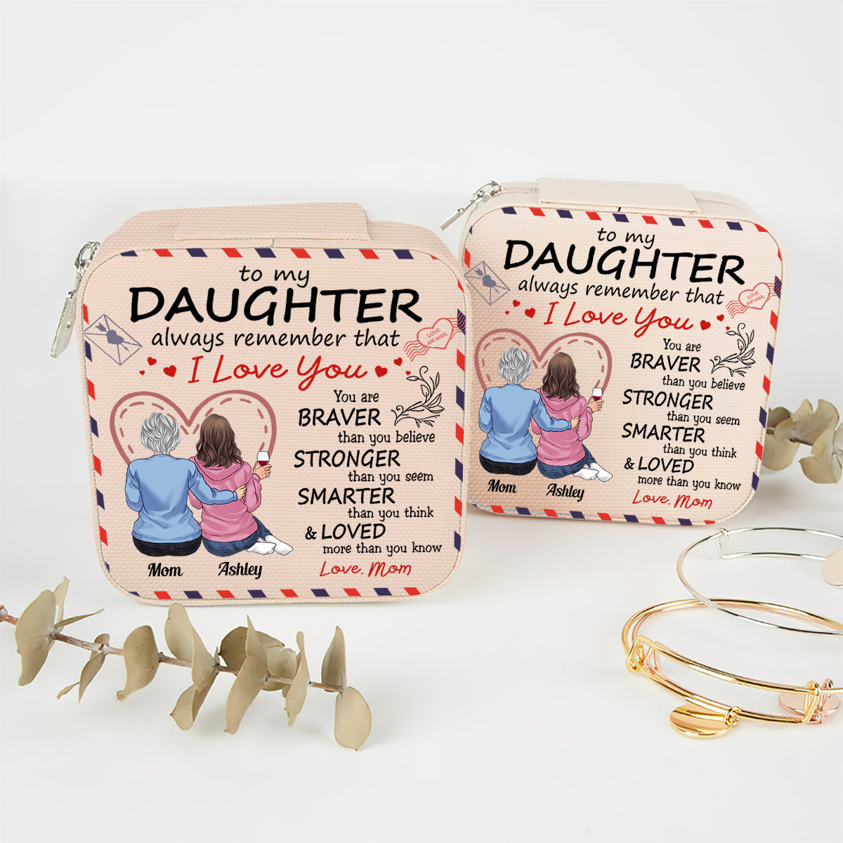 To My Daughter - Personalized Mother Jewelry Box