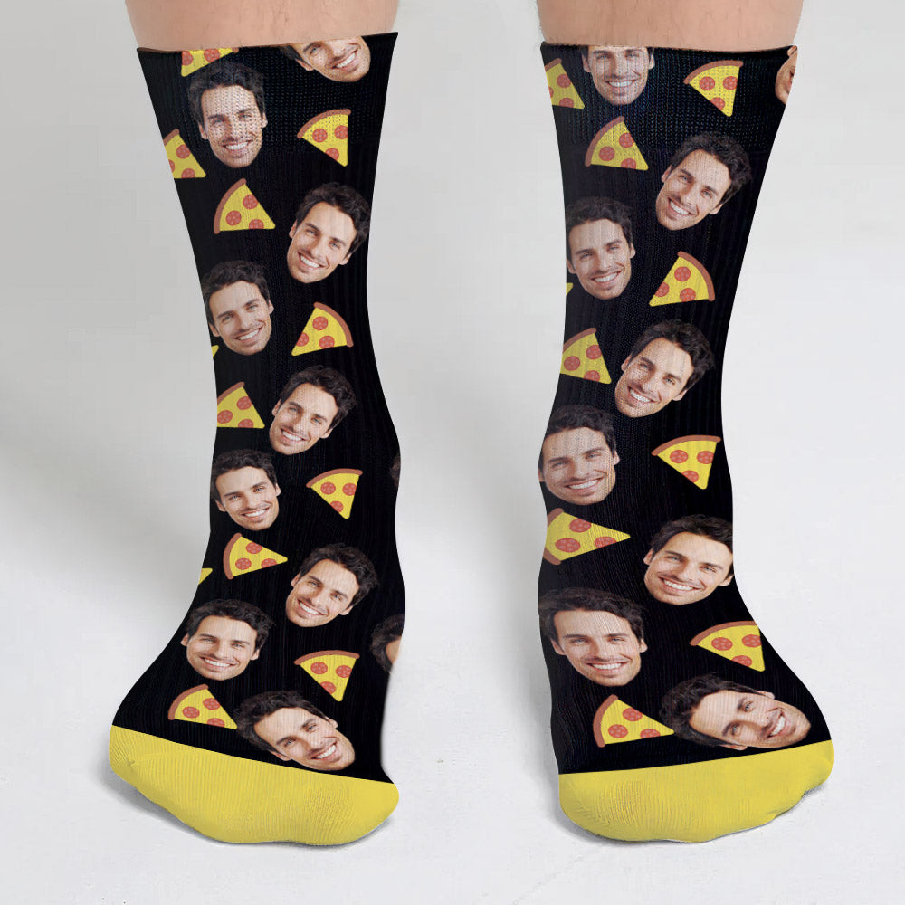 Lustiges Symbolmuster – Personalisierte Socken für Stiefväter
