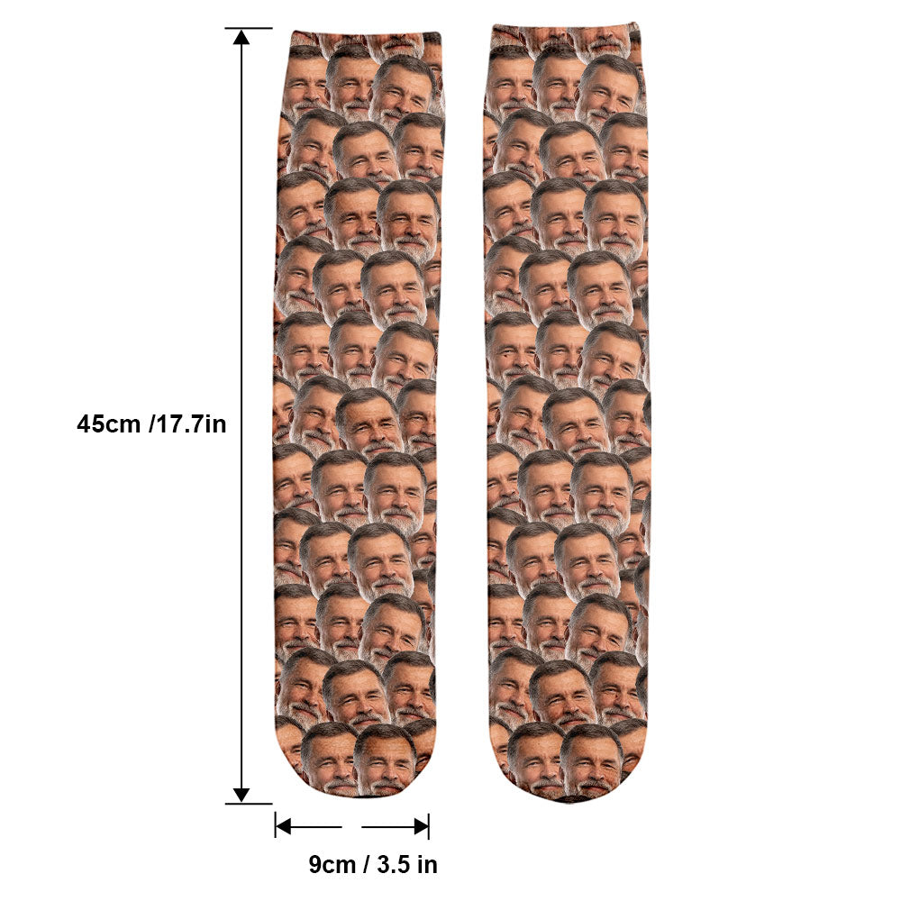 Individuell bedruckte Socken mit Onkel-Motiv
