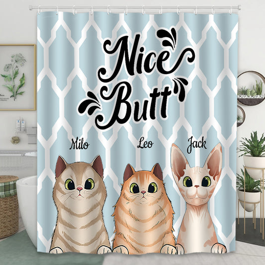 Nice butt - Dog gift for dog lover, cat lover - Personalized Shower Curtain