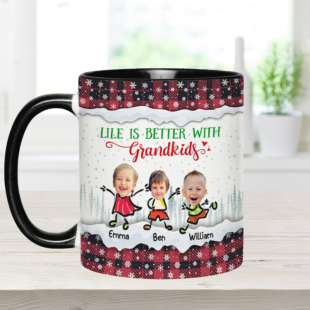 La vie est plus belle avec des petits-enfants - Mug personnalisé pour grand-mère