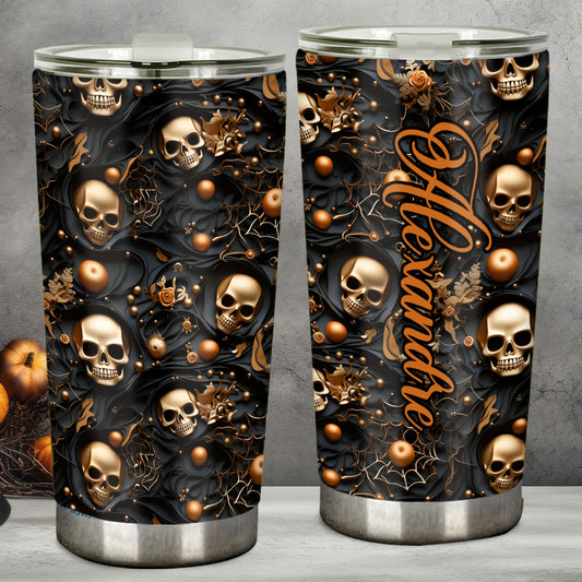 Gold Skull - Personalized Skull Tumbler