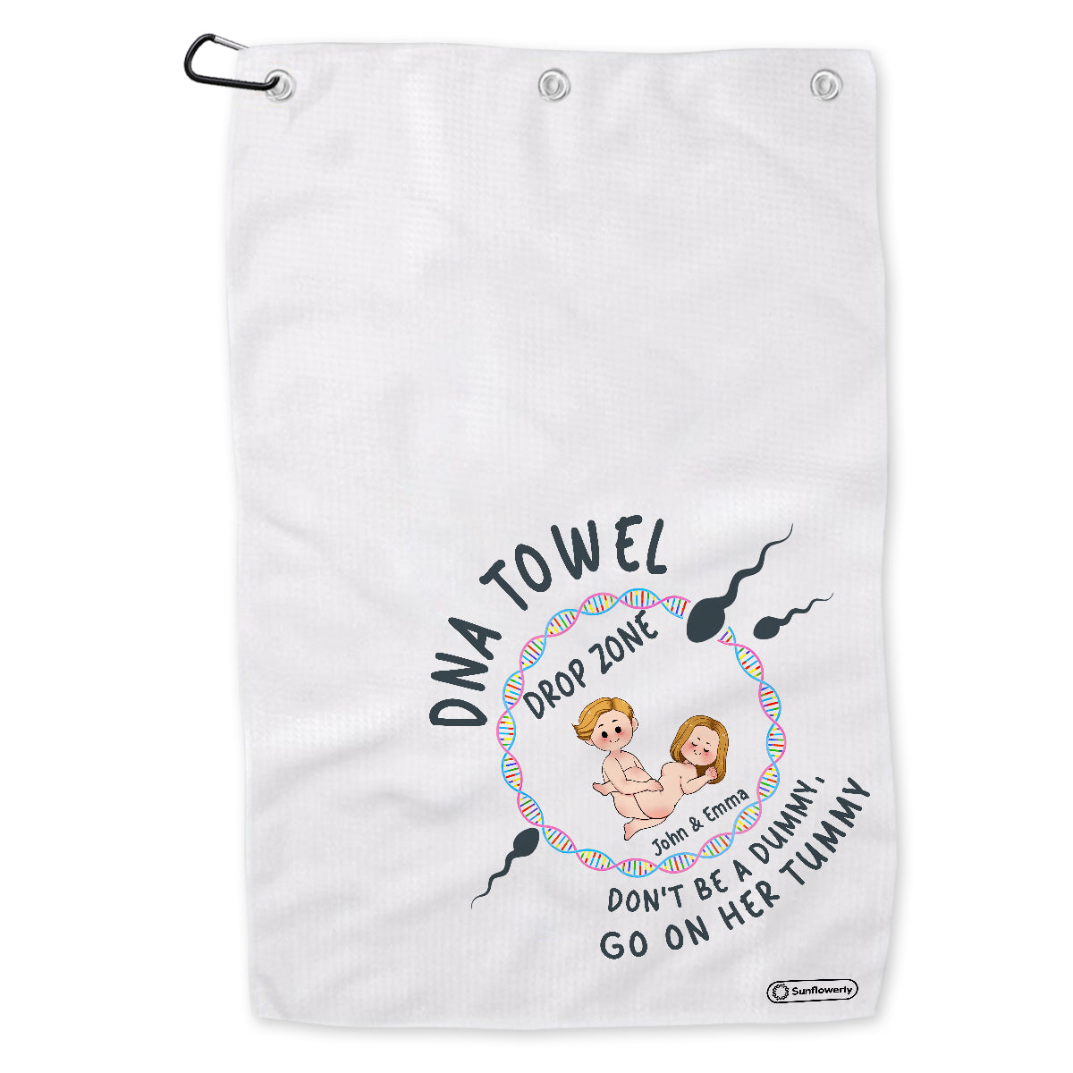 Drop Zone - Personalized Couple Golf Towel
