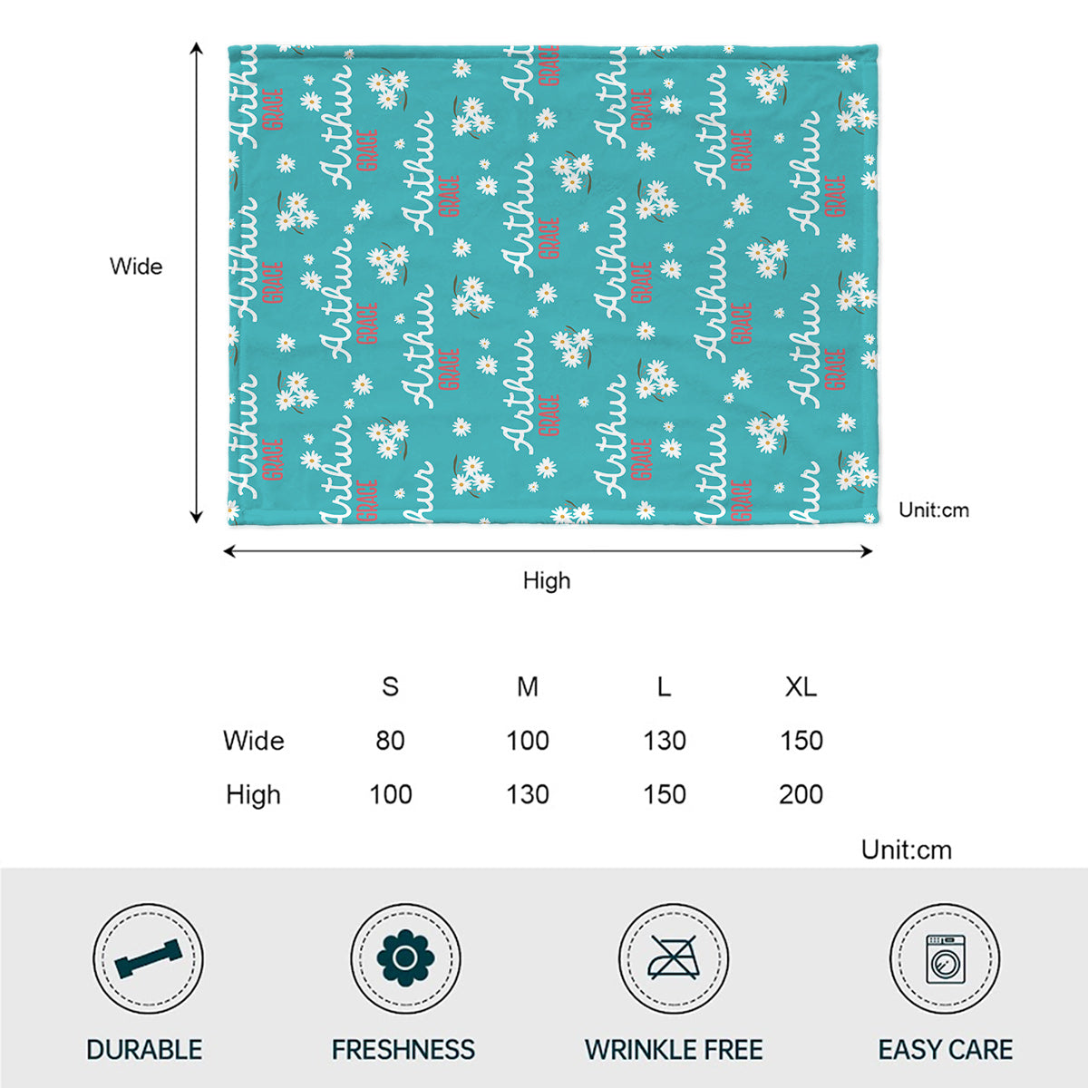 Daisy Custom Name - Personalized grandson Blanket