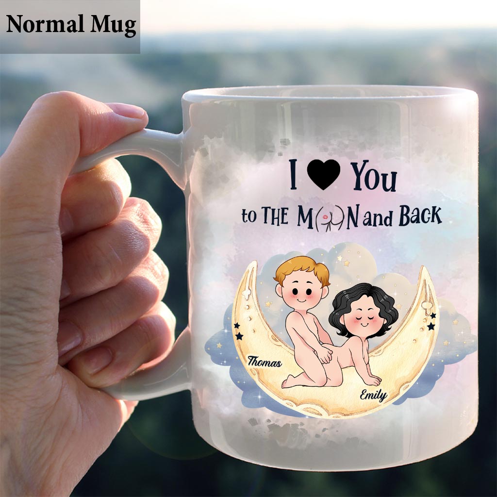 Love You To The Moon And Back - Personalized Couple Mug