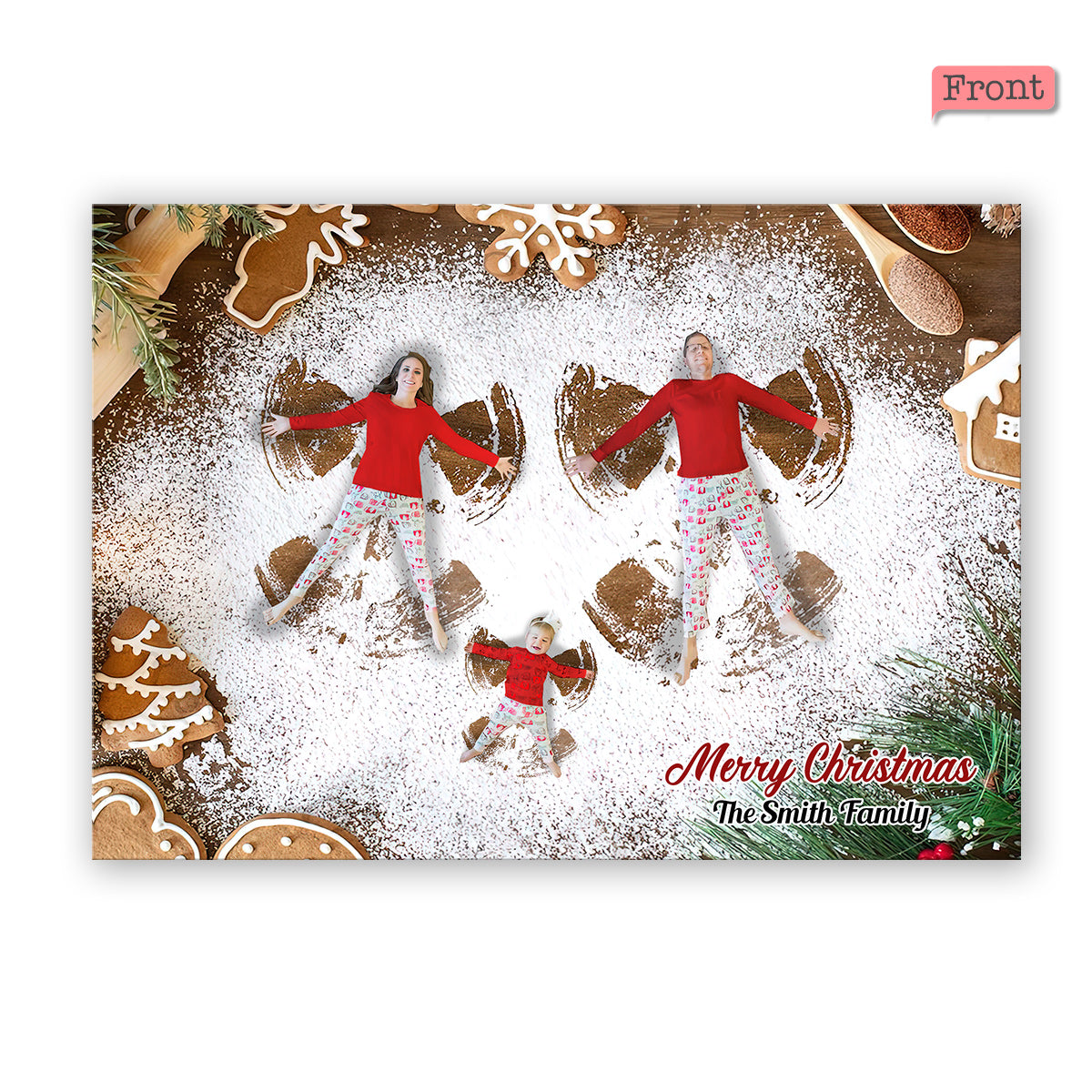 Merry Christmas - Personalized Family Greeting Card