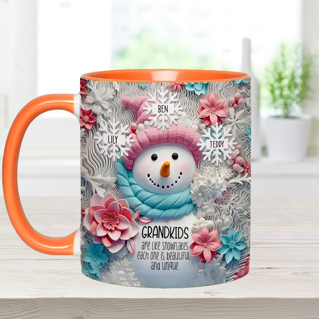 Les petits-enfants sont comme des flocons de neige - Cadeau pour grand-mère - Mug personnalisé