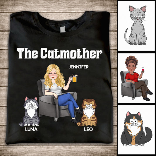 Die Katzenmutter – Personalisiertes Katzen-T-Shirt und Hoodie