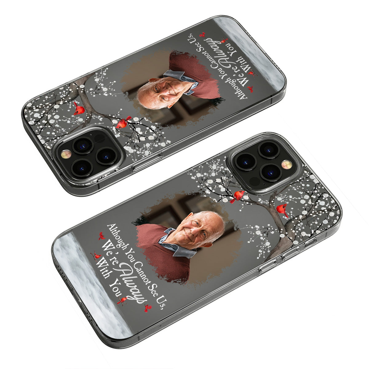 I'm Always With You - Personalized Memorial Clear Phone Case