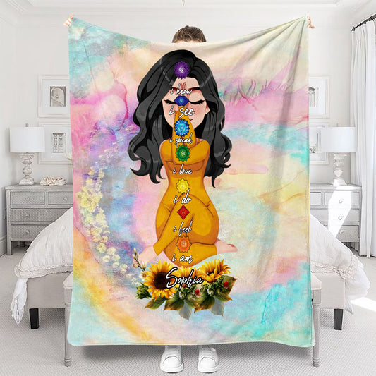 Lâchez prise - Couverture de yoga personnalisée