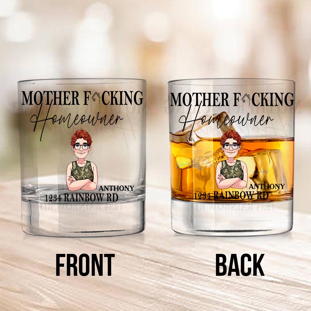 Nouveau propriétaire - Verre de pendaison de crémaillère personnalisé