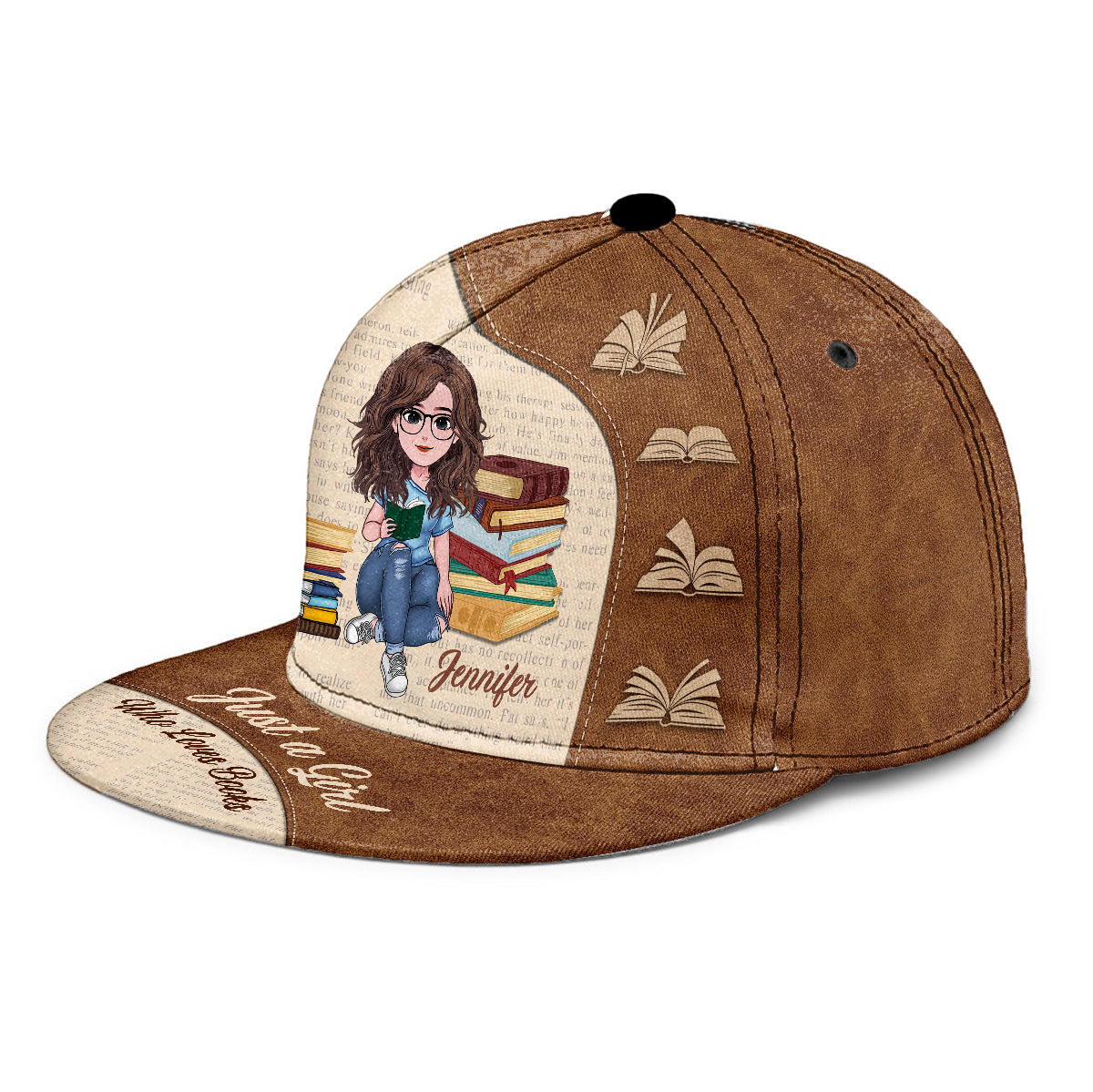 Just A Girl Who Loves Books - Personalized Book Snapback