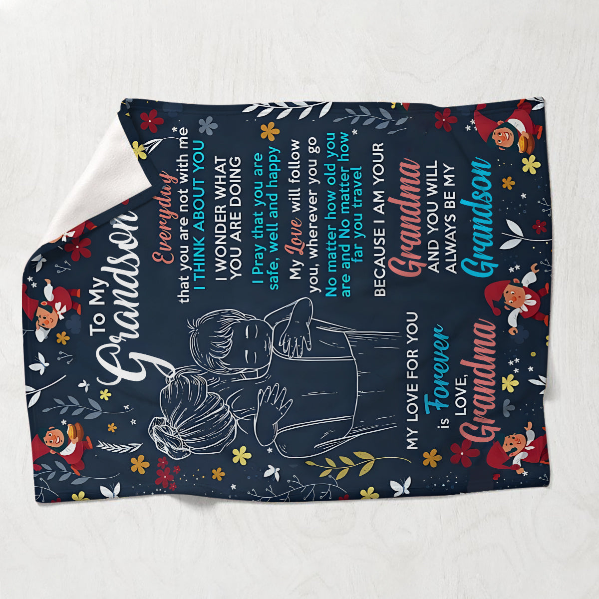You Will Always Be My Grandson - Personalized Grandma Blanket
