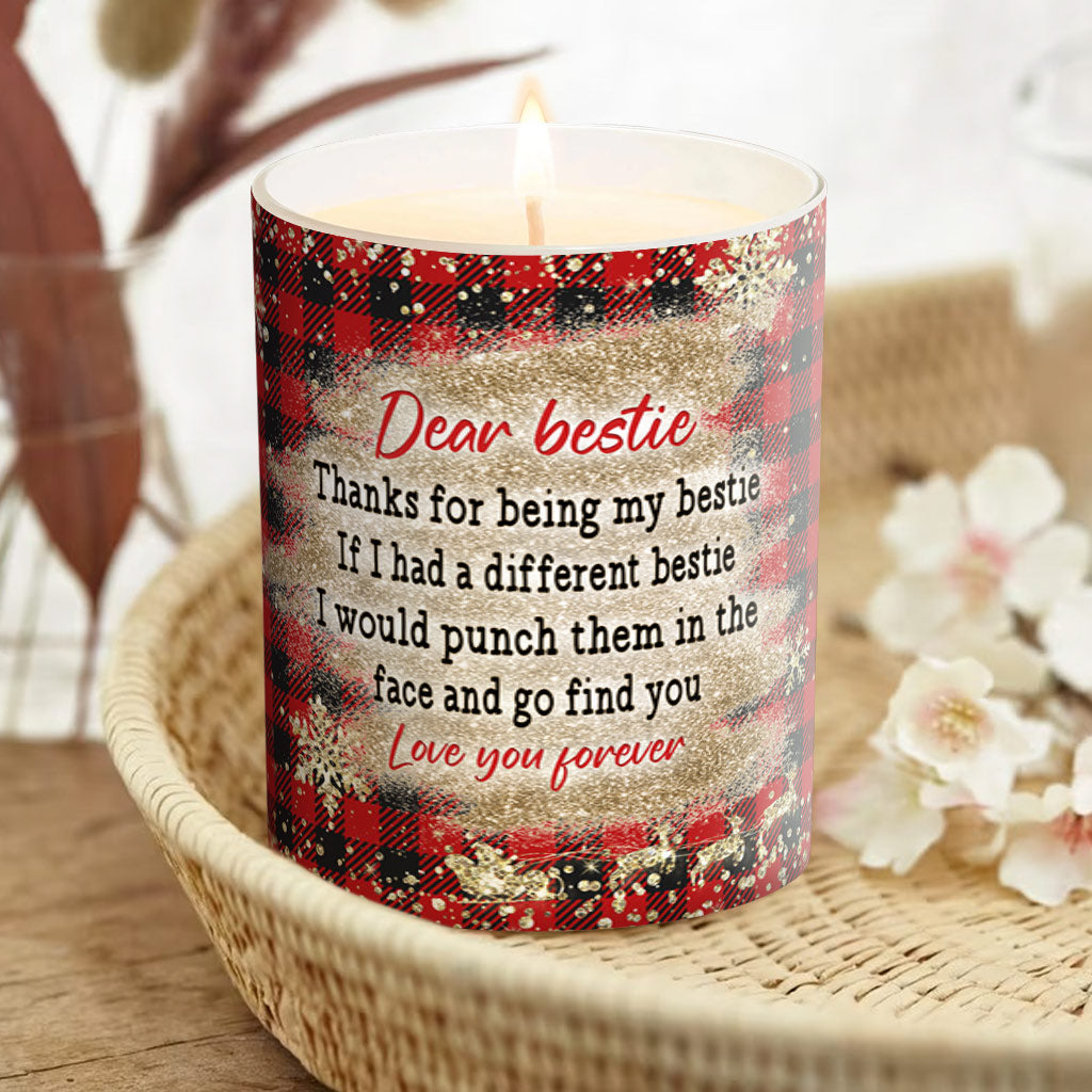 Dear Bestie - Personalized Bestie Candle With Wooden Lid