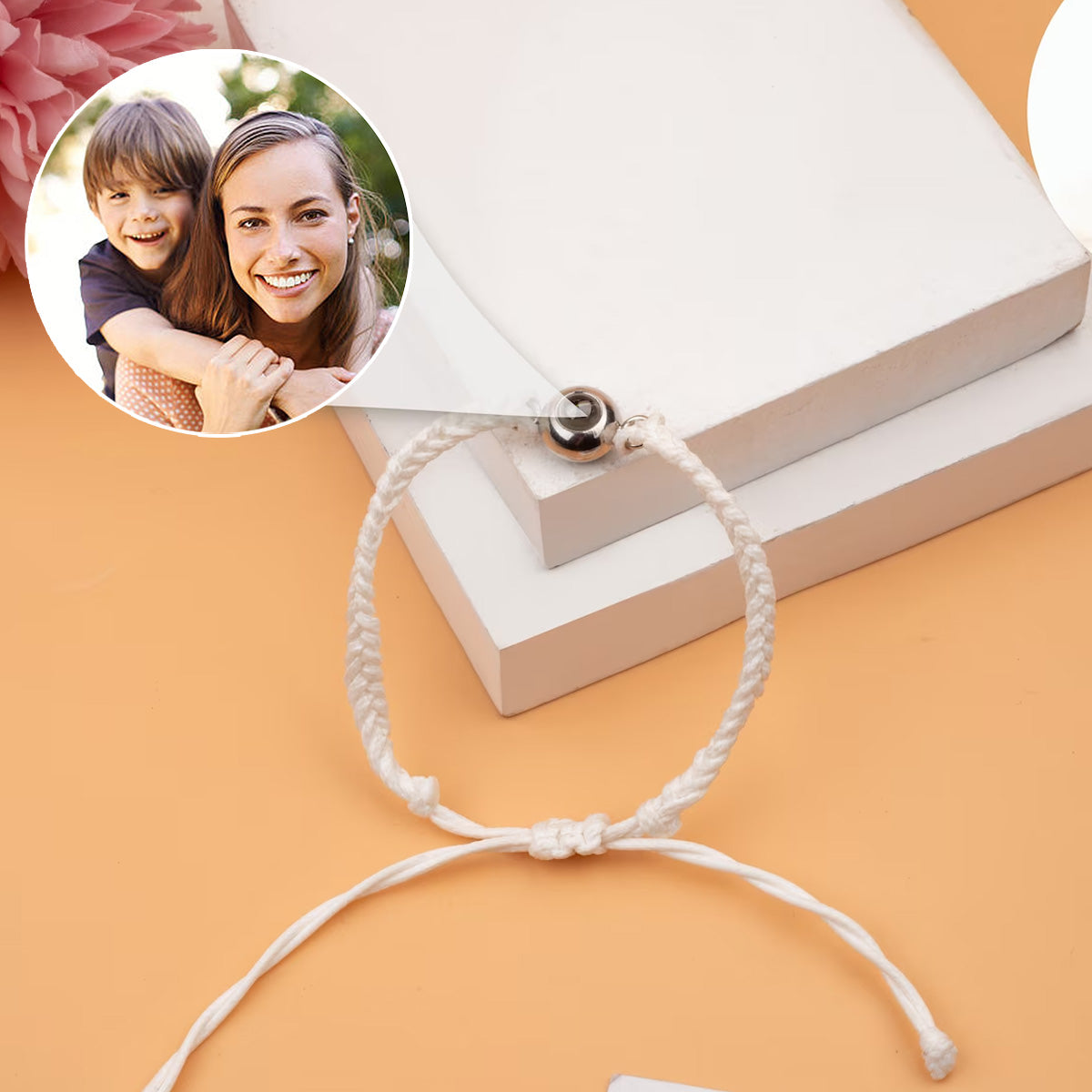 Bracelet de projection personnalisé « J’aime mon fils »