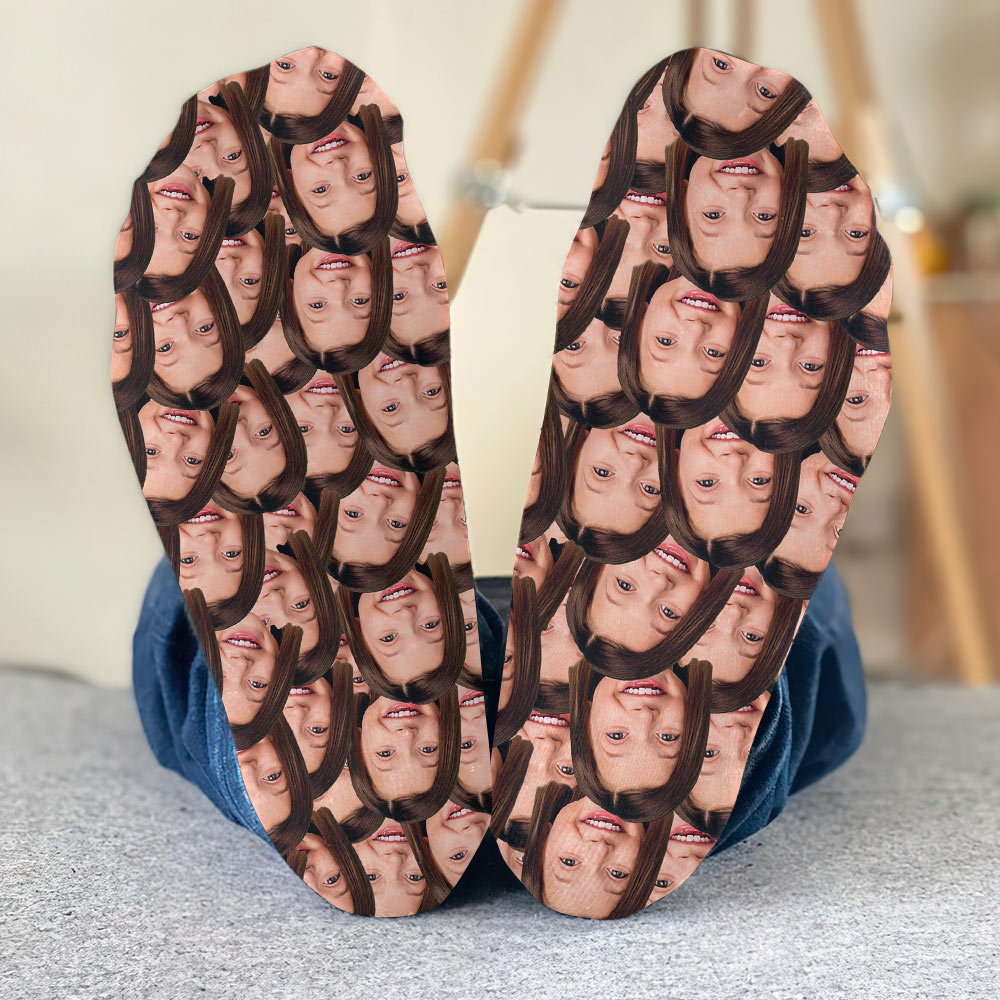 Individuell bedruckte Socken für Töchter